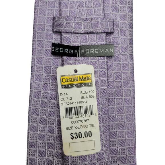 George Foreman Men's Necktie All Silk Tie Rare & Unique Grill Pattern NWT New - Picture 4 of 7